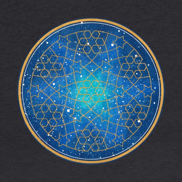 Galaxy inspired Islamic geometric pattern 1 by LieveOudejans